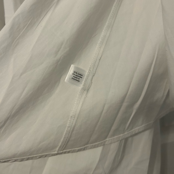 Lane Bryant White Peplum Button-Up Blouse Women’s Size 26 - Picture 7 of 11